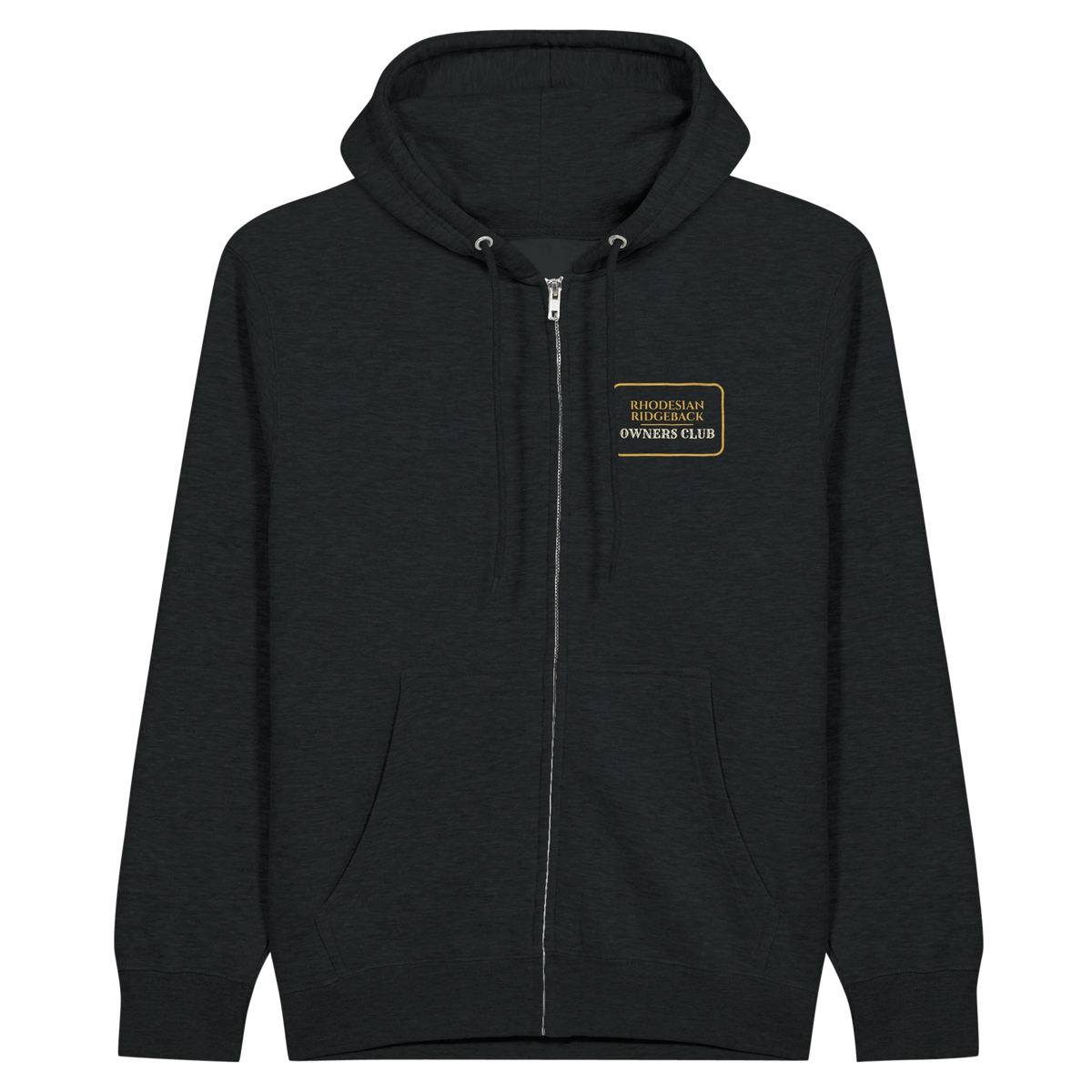 Rhodesian Ridgeback Owners Club men's zip hoodie in Black