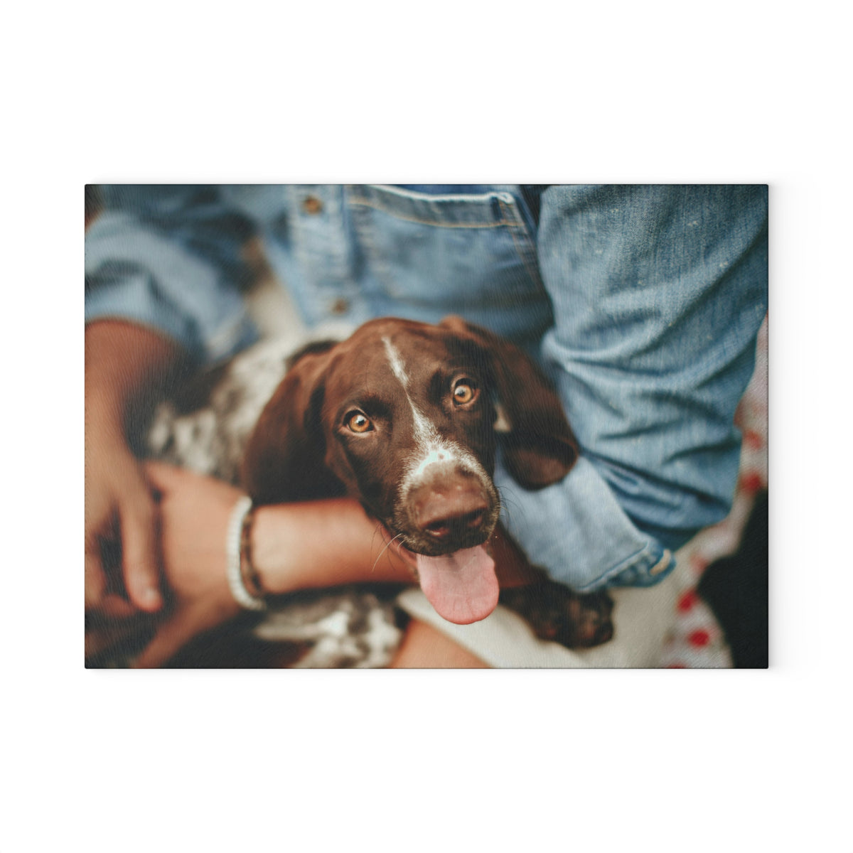 Personalised Dog Photo Glass Chopping Board