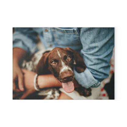 Personalised Dog Photo Glass Chopping Board