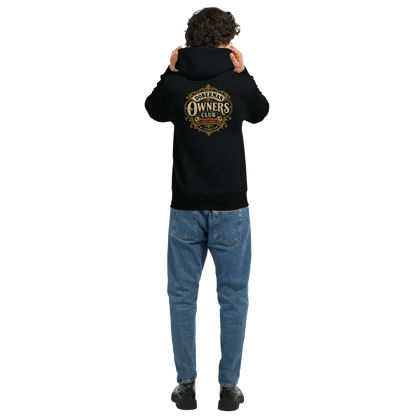 Doberman Owners Club men's zip hoodie in Black