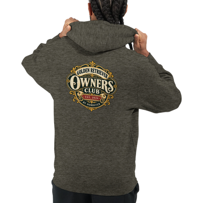 Golden Retriever Owners Club men's zip hoodie in Charcoal Heather