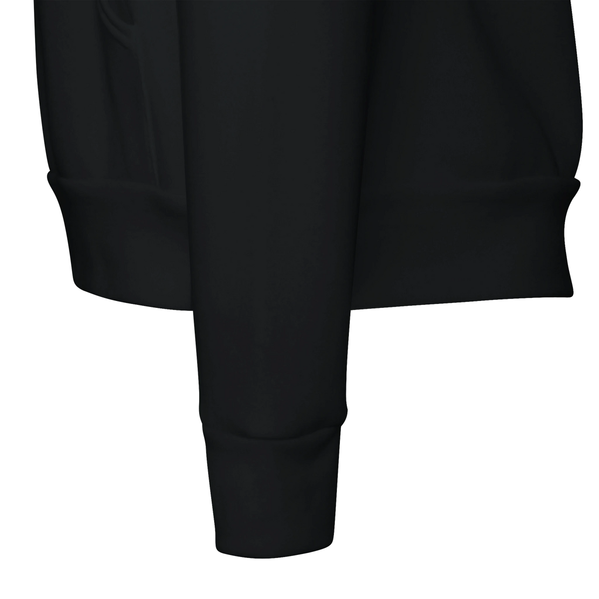 Cane Corso Owners Club women's zip hoodie in Black, detail of the fleece fabric and finish