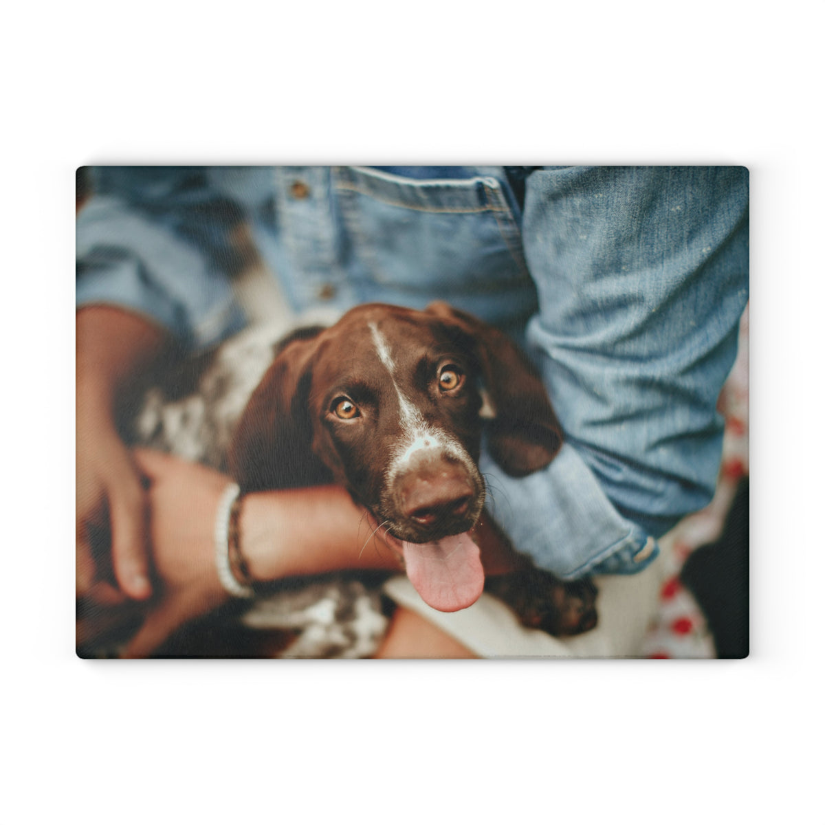 Personalised Dog Photo Glass Chopping Board