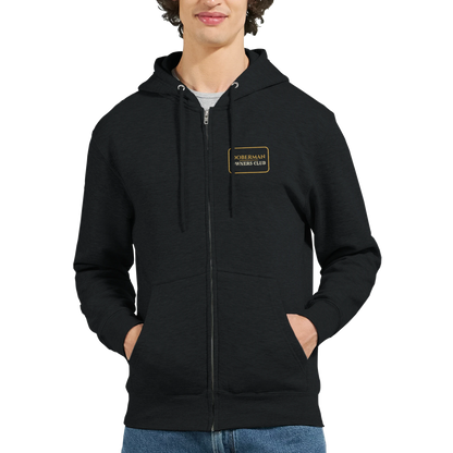 Doberman Owners Club men's zip hoodie in Black