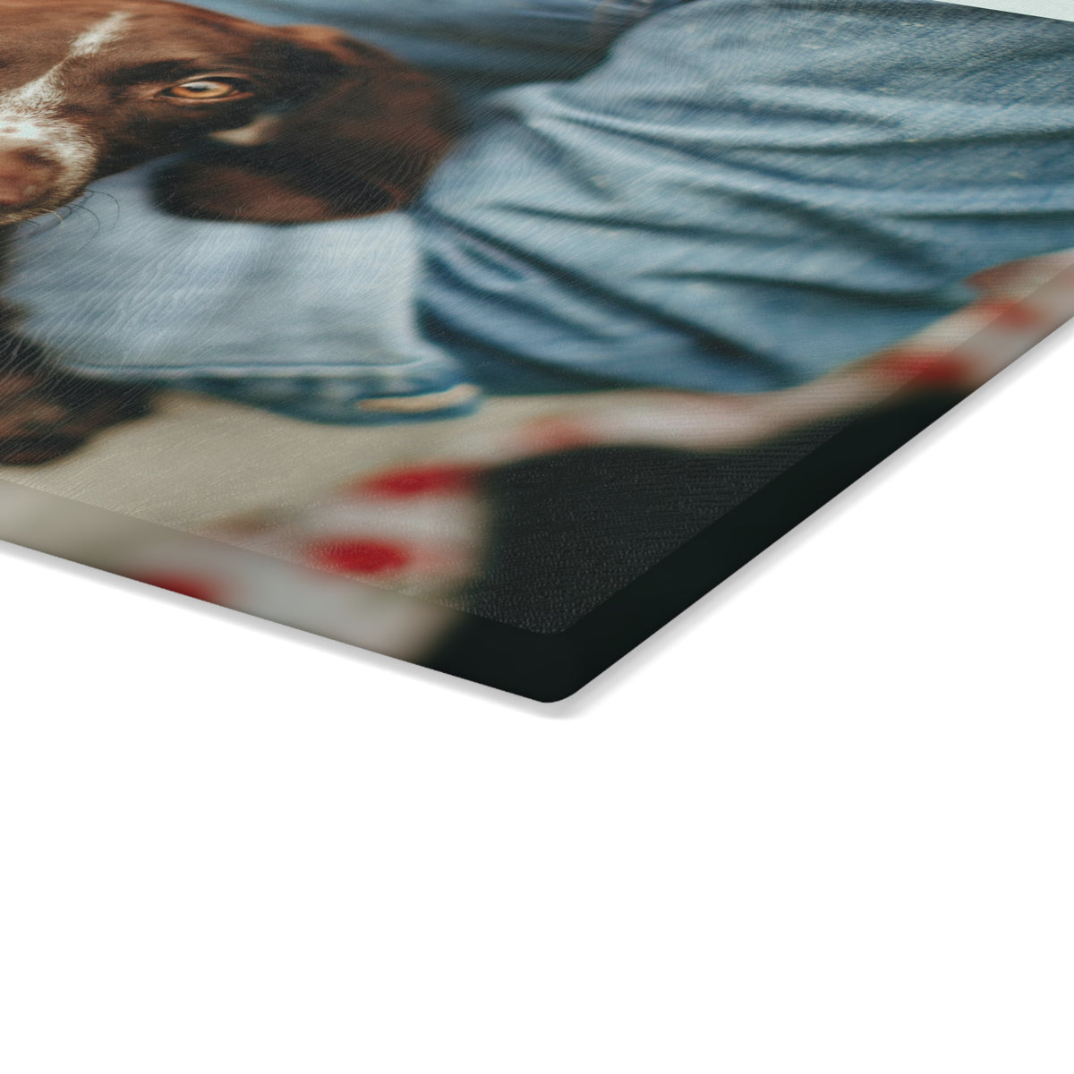 Personalised Dog Photo Glass Chopping Board