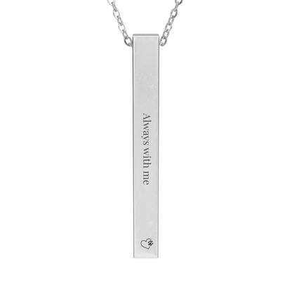 Personalised Engraved Dog Name Bar Necklace