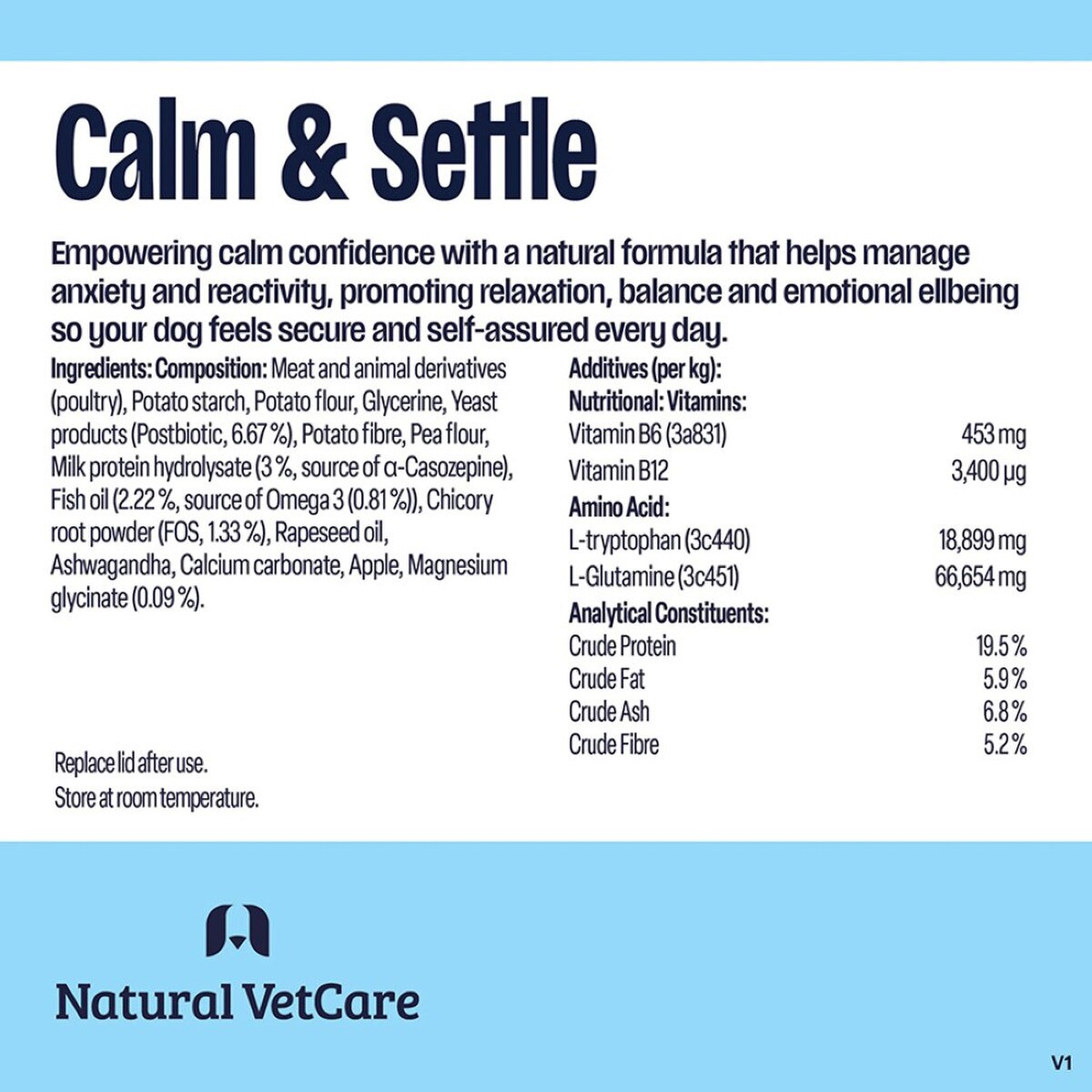 Natural VetCare Calm & Settle 50 Soft Chews [225g]
