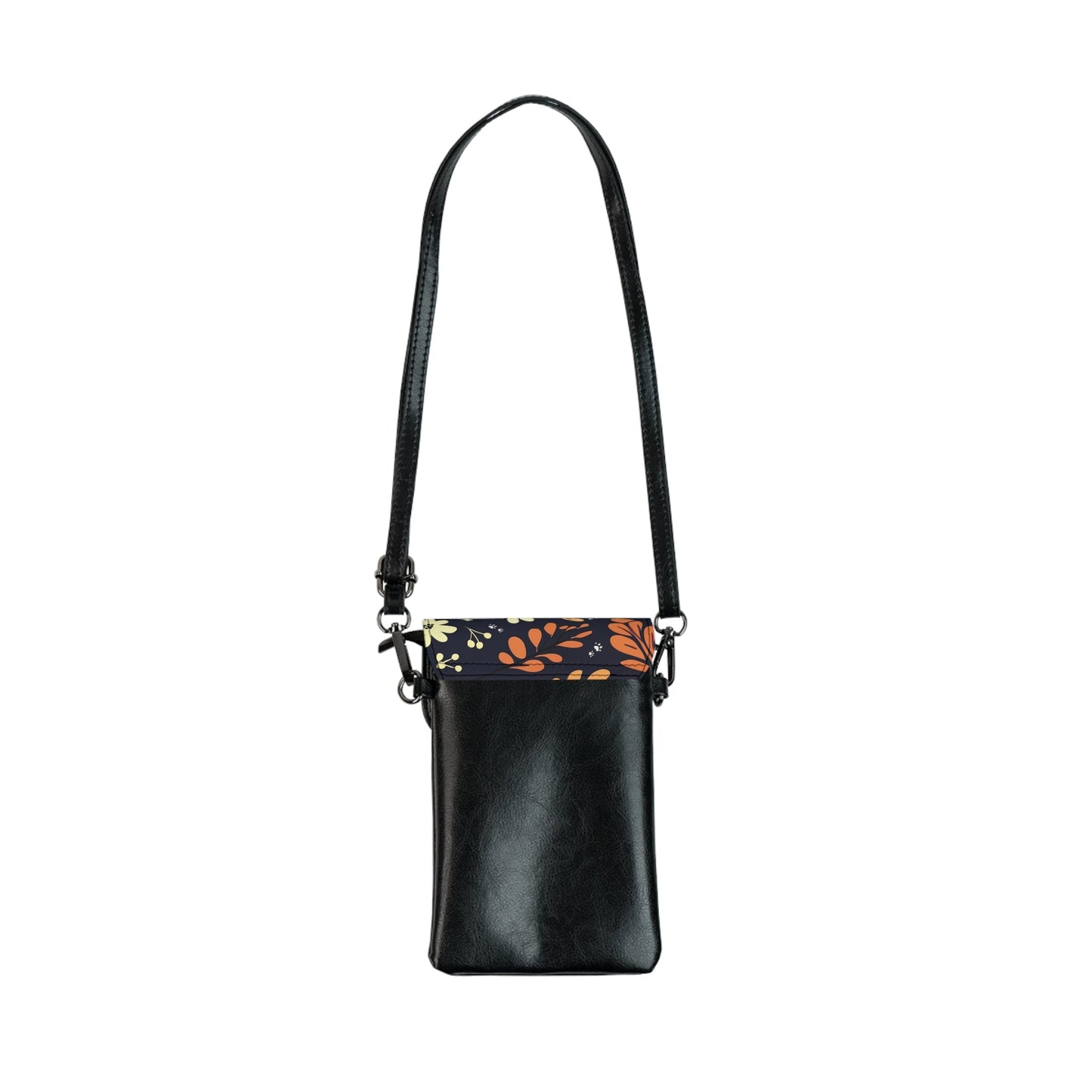 Boho Flower and Dog Paws Small Cell Phone Wallet [Blue] - Hobbster