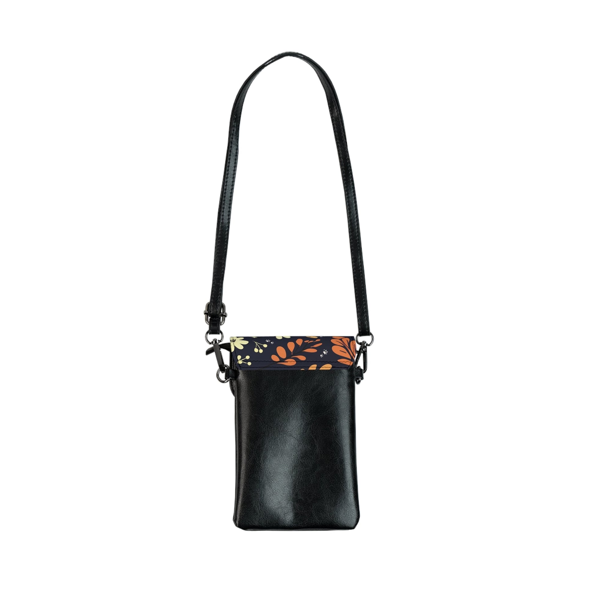 Boho Flower and Dog Paws Small Cell Phone Wallet [Blue] - Hobbster