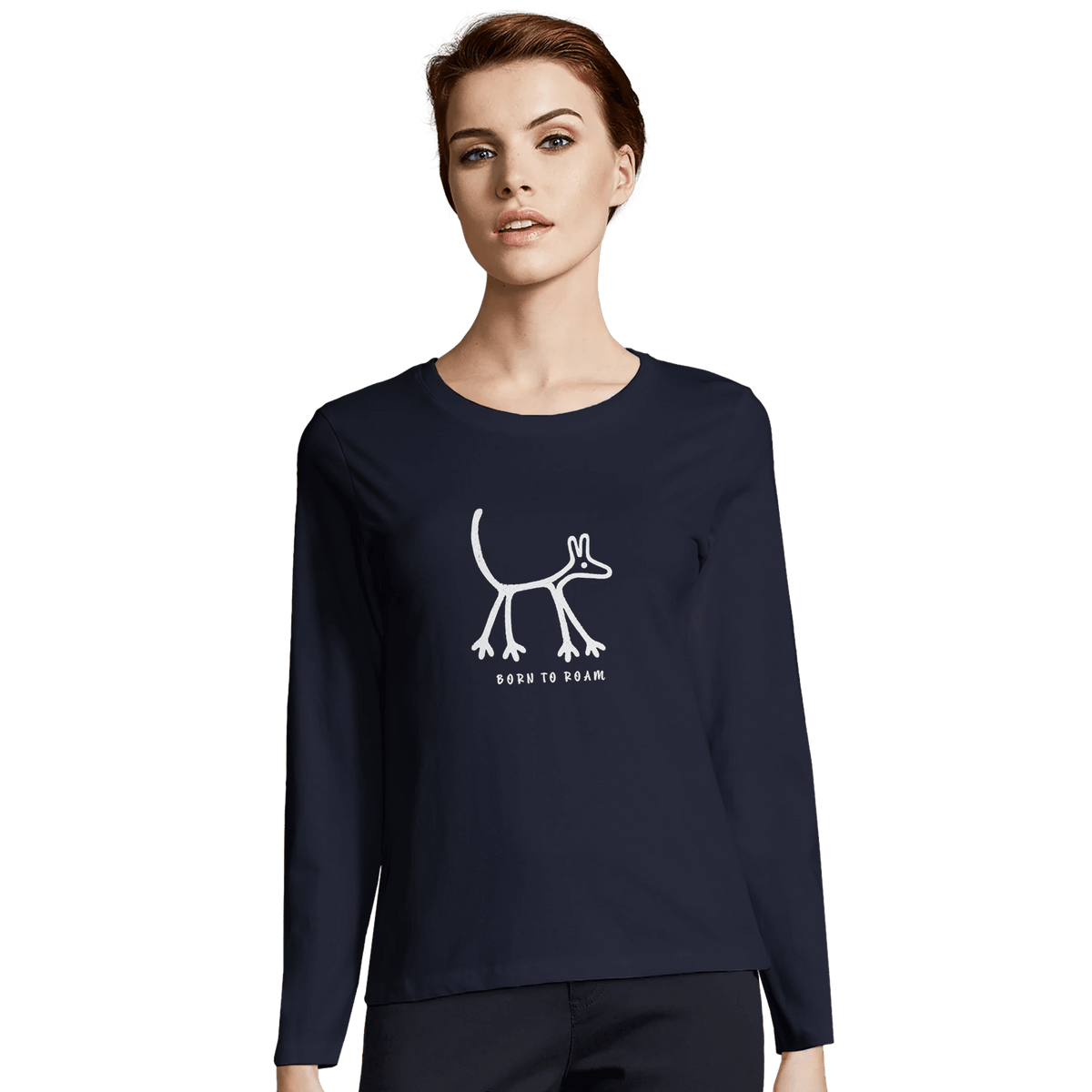 Born To Roam Crewneck Women's Long Sleeve T-shirt - Hobbster