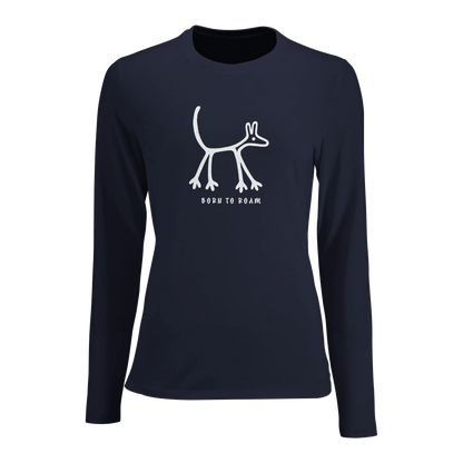 Born To Roam Crewneck Women's Long Sleeve T-shirt - Hobbster