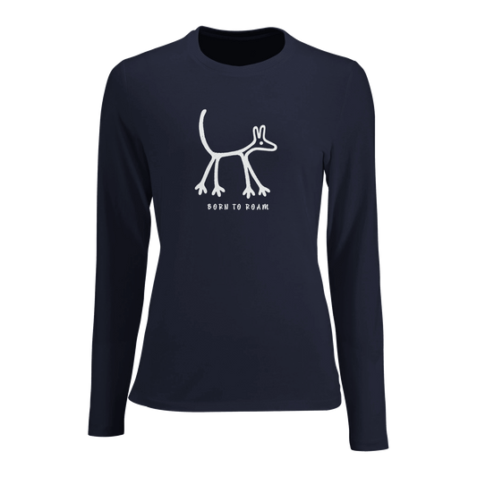 Born To Roam Crewneck Women's Long Sleeve T-shirt - Hobbster