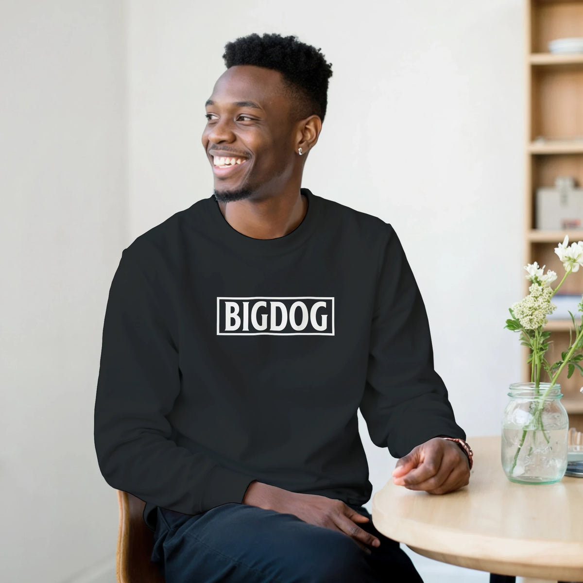Big Dog Logo Men's Crewneck Sweatshirt - Hobbster