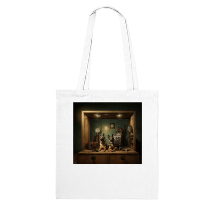 Cotton Tote Bag with German Shepherd dog design - Hobbster