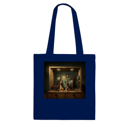 Cotton Tote Bag with German Shepherd dog design - Hobbster