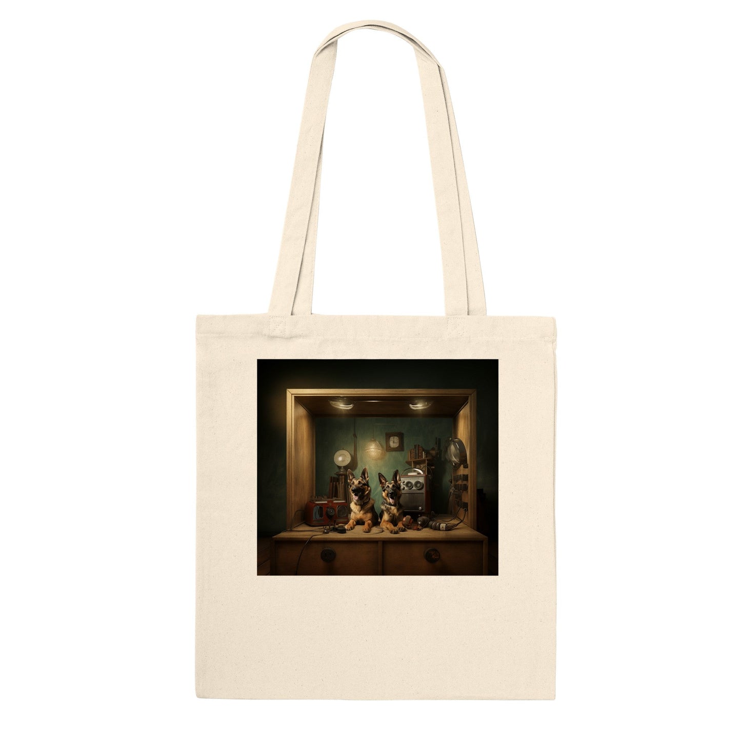 Cotton Tote Bag with German Shepherd dog design - Hobbster