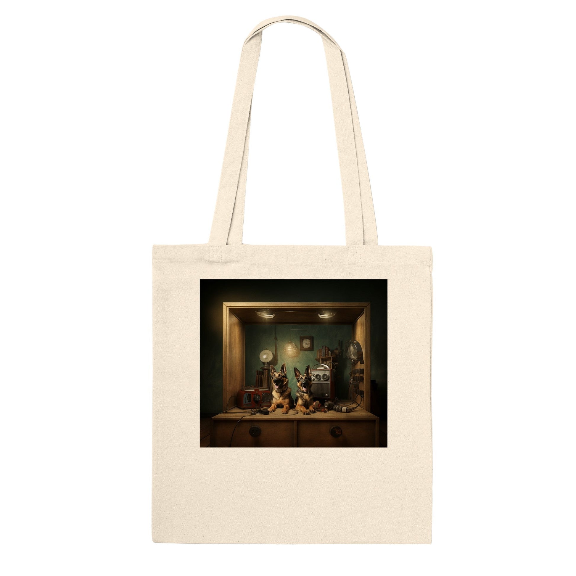 Cotton Tote Bag with German Shepherd dog design - Hobbster