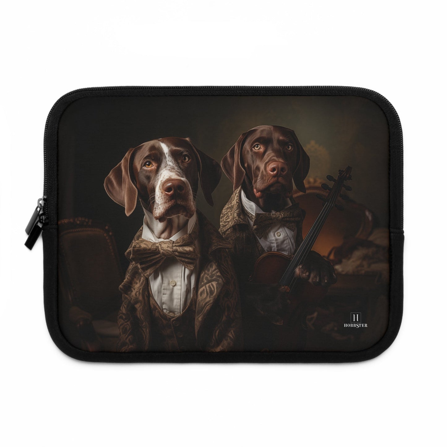 Custom designed Laptop Sleeve featuring German Short Haired Pointers - Hobbster