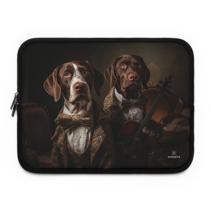 Custom designed Laptop Sleeve featuring German Short Haired Pointers - Hobbster