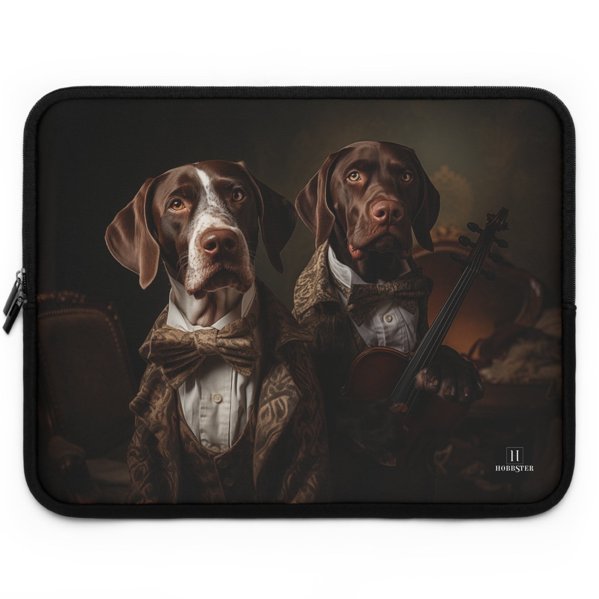 Custom designed Laptop Sleeve featuring German Short Haired Pointers - Hobbster