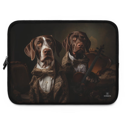 Custom designed Laptop Sleeve featuring German Short Haired Pointers - Hobbster