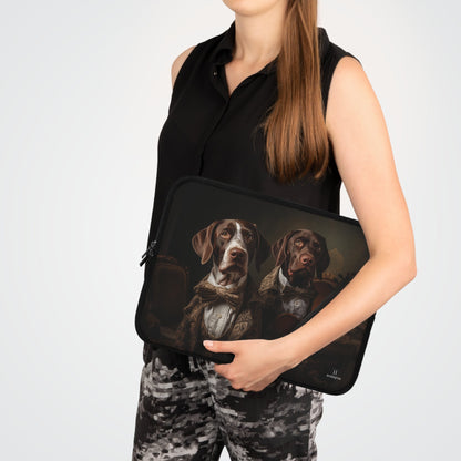Custom designed Laptop Sleeve featuring German Short Haired Pointers - Hobbster