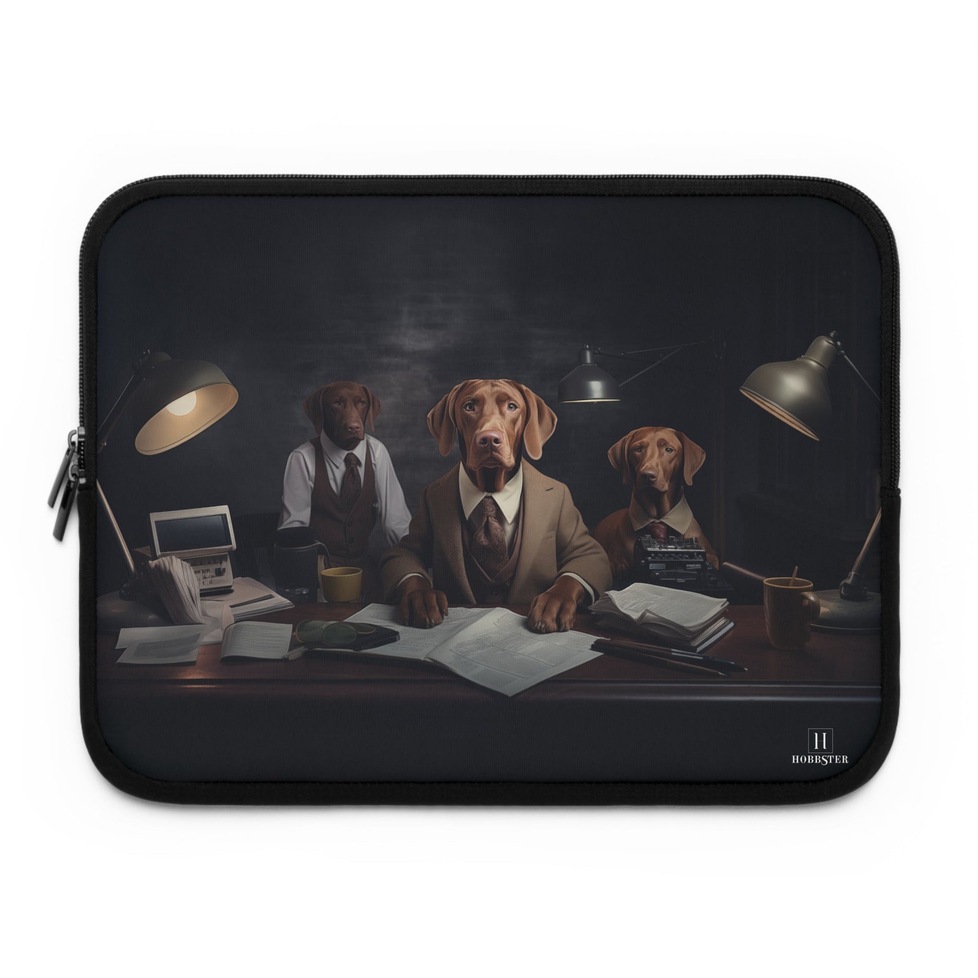 Custom designed Laptop Sleeve featuring Hungarian Vizslas - Hobbster