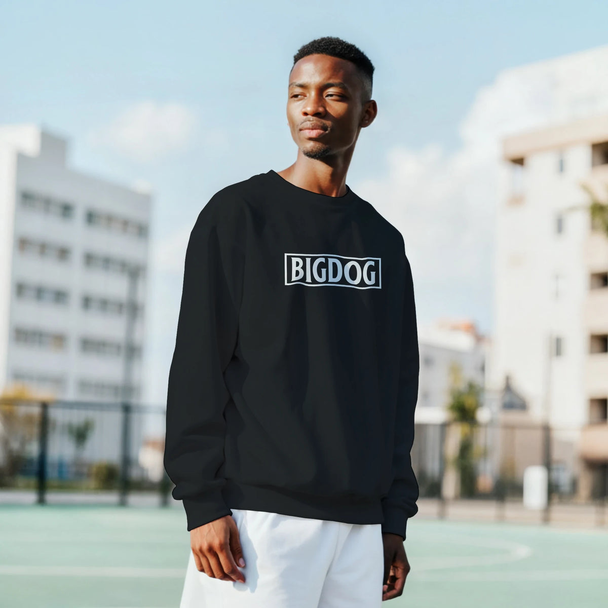 Big Dog Logo Men's Crewneck Sweatshirt - Hobbster