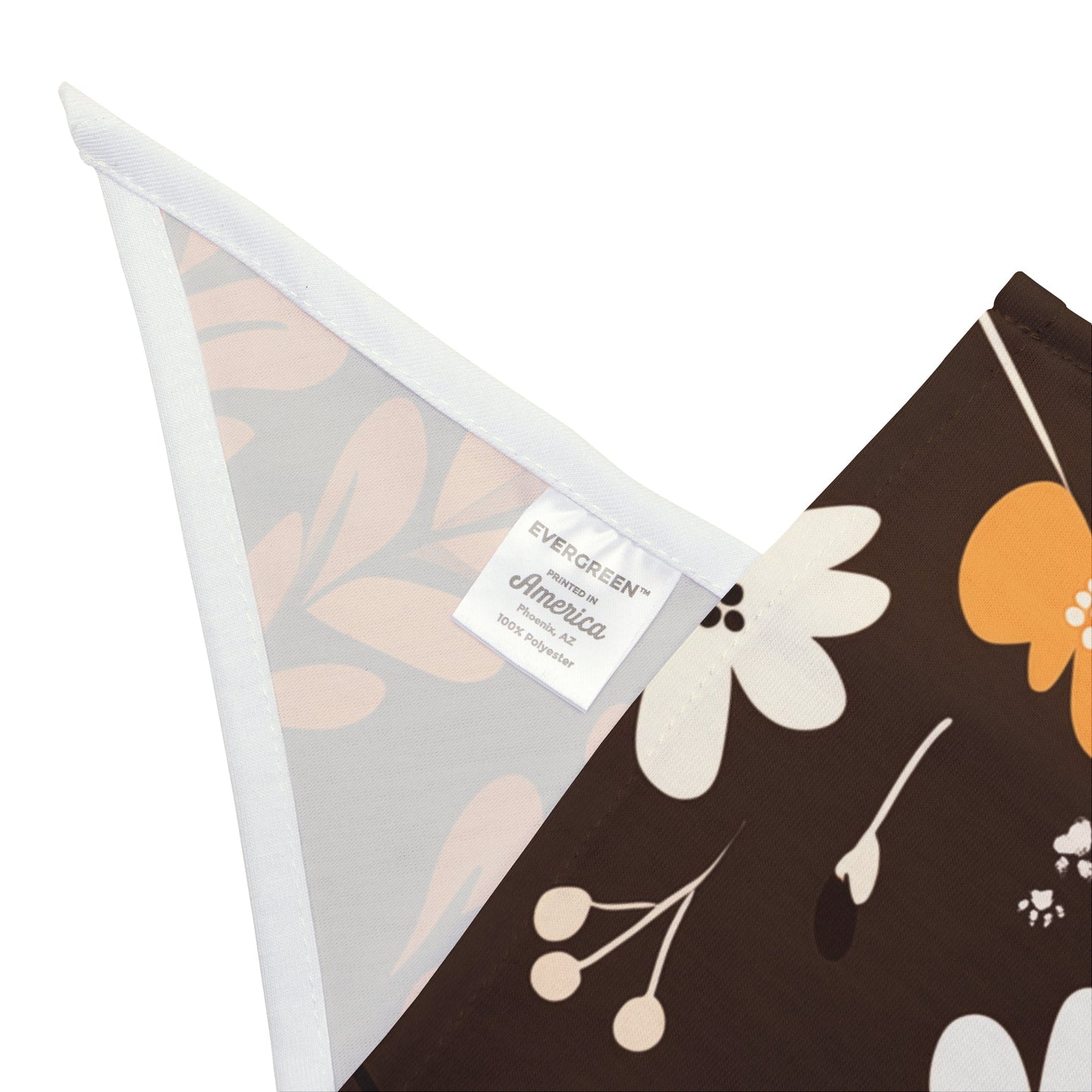 Dog Bandana featuring unique multicolour boho plants design - Hobbster