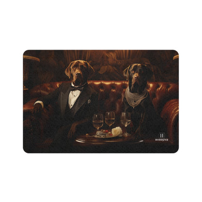Dog Food Mat Featuring Art Deco Labrador Design - Hobbster