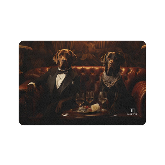 Dog Food Mat Featuring Art Deco Labrador Design - Hobbster