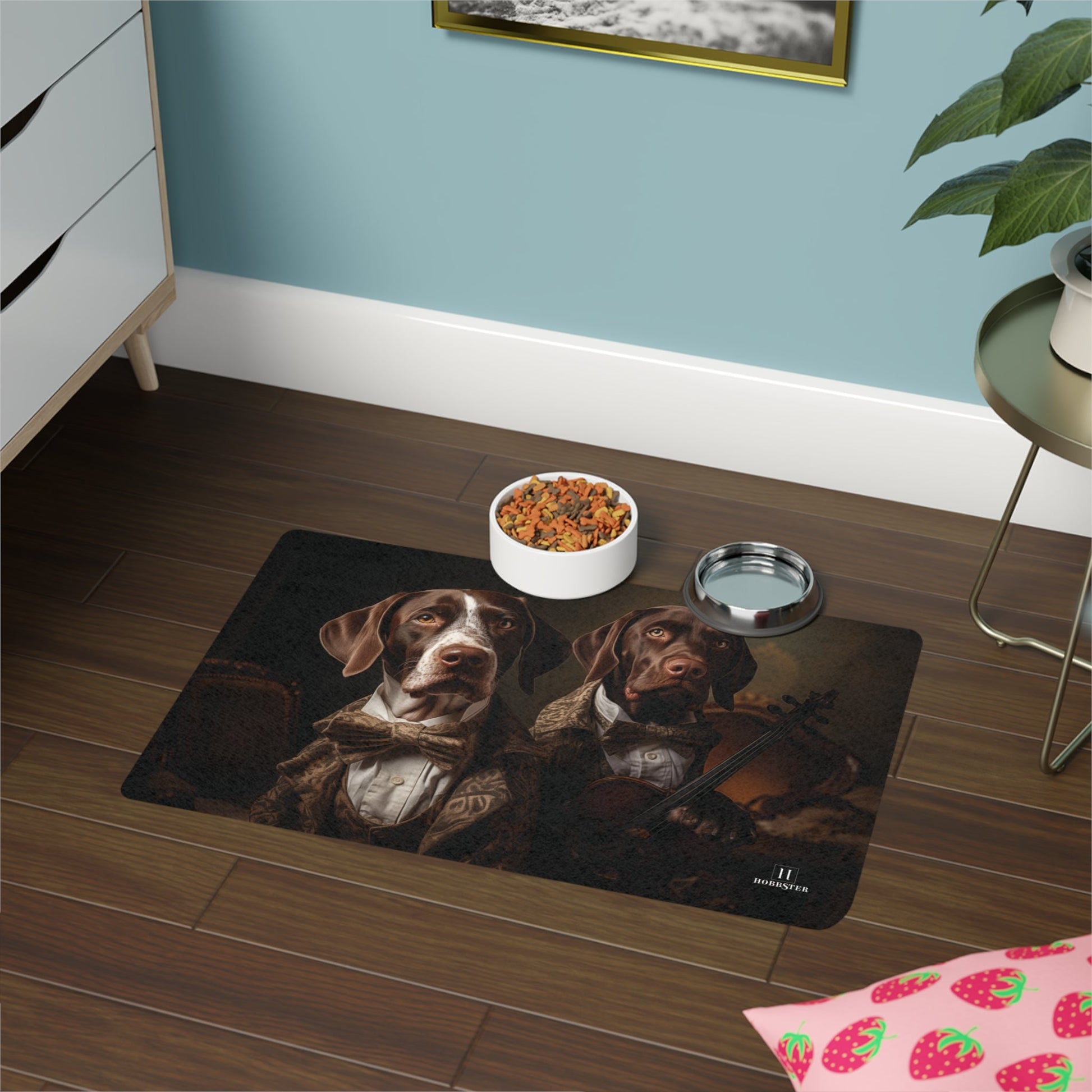 Dog Food Mat with custom German Short Haired Pointer design - Hobbster