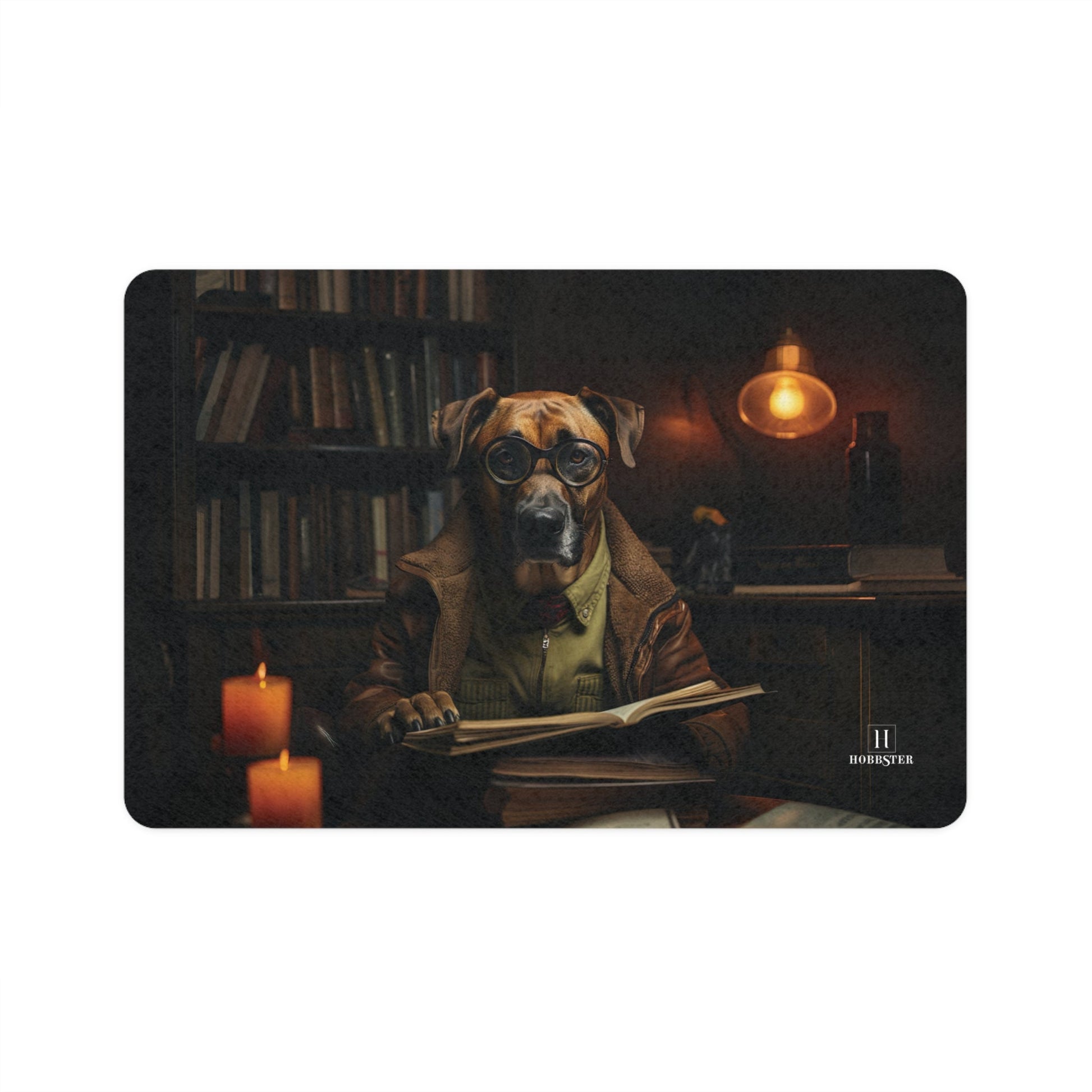 Dog Food Mat with custom Rhodesian Ridgeback design - Hobbster