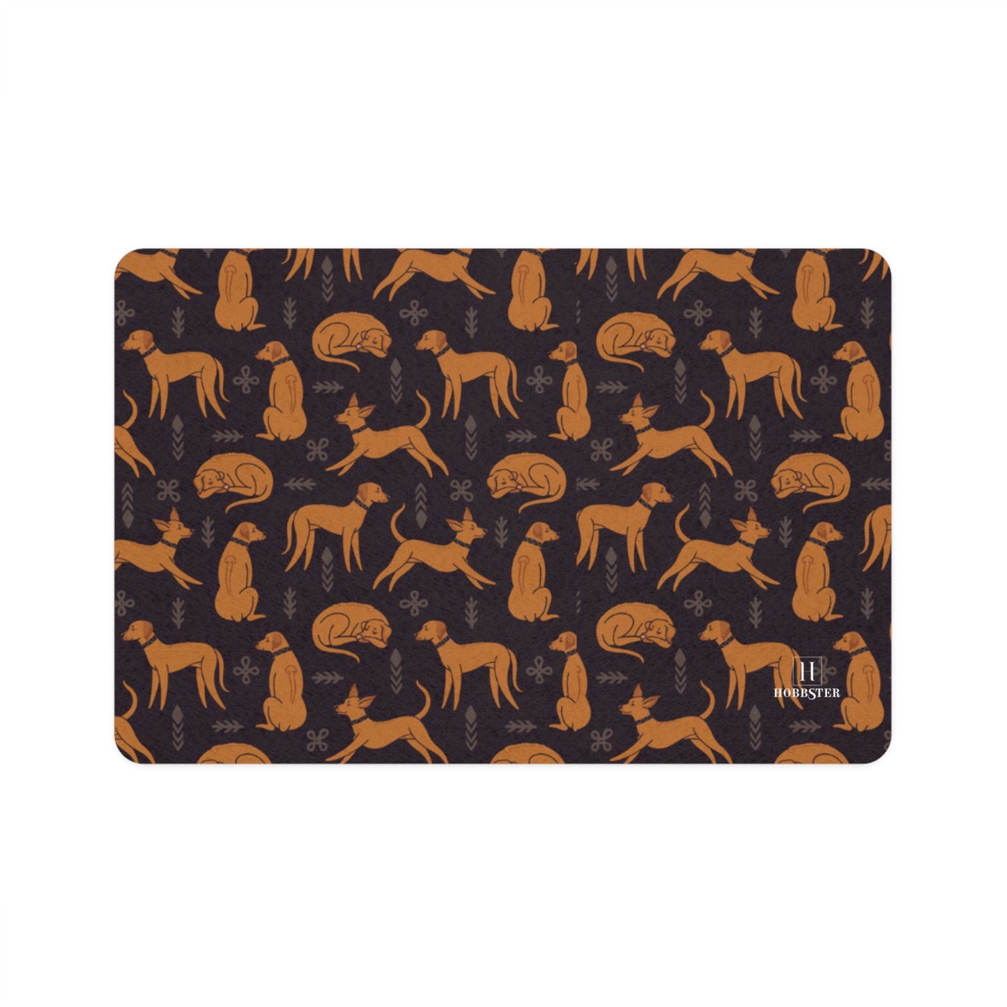Dog Food Mat with multiple Rhodesian Ridgebacks design (12x18) - Hobbster