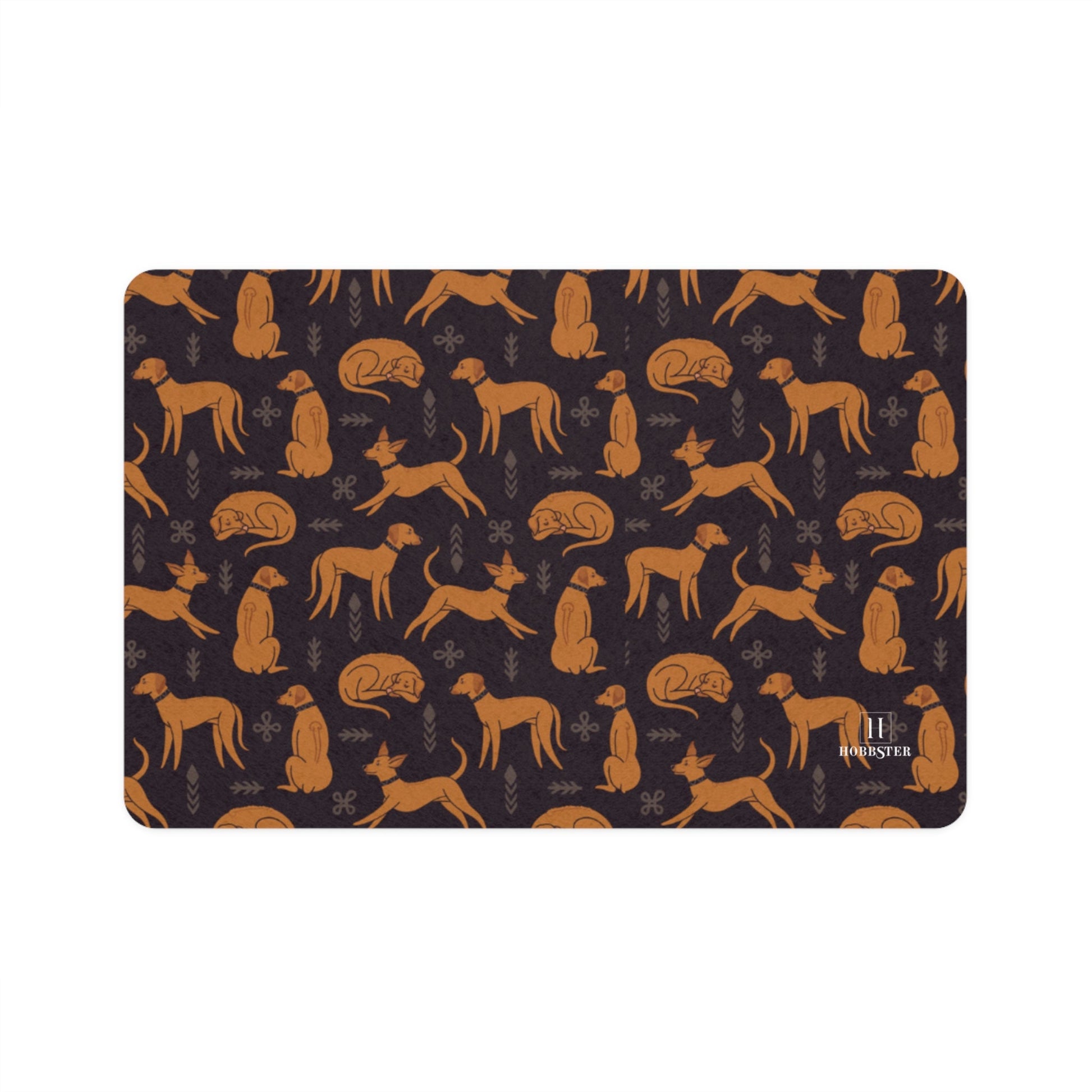 Dog Food Mat with multiple Rhodesian Ridgebacks design (12x18) - Hobbster