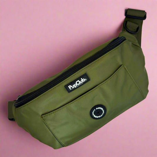 Dog Walking Bum Bag - Khaki Green - Hobbster