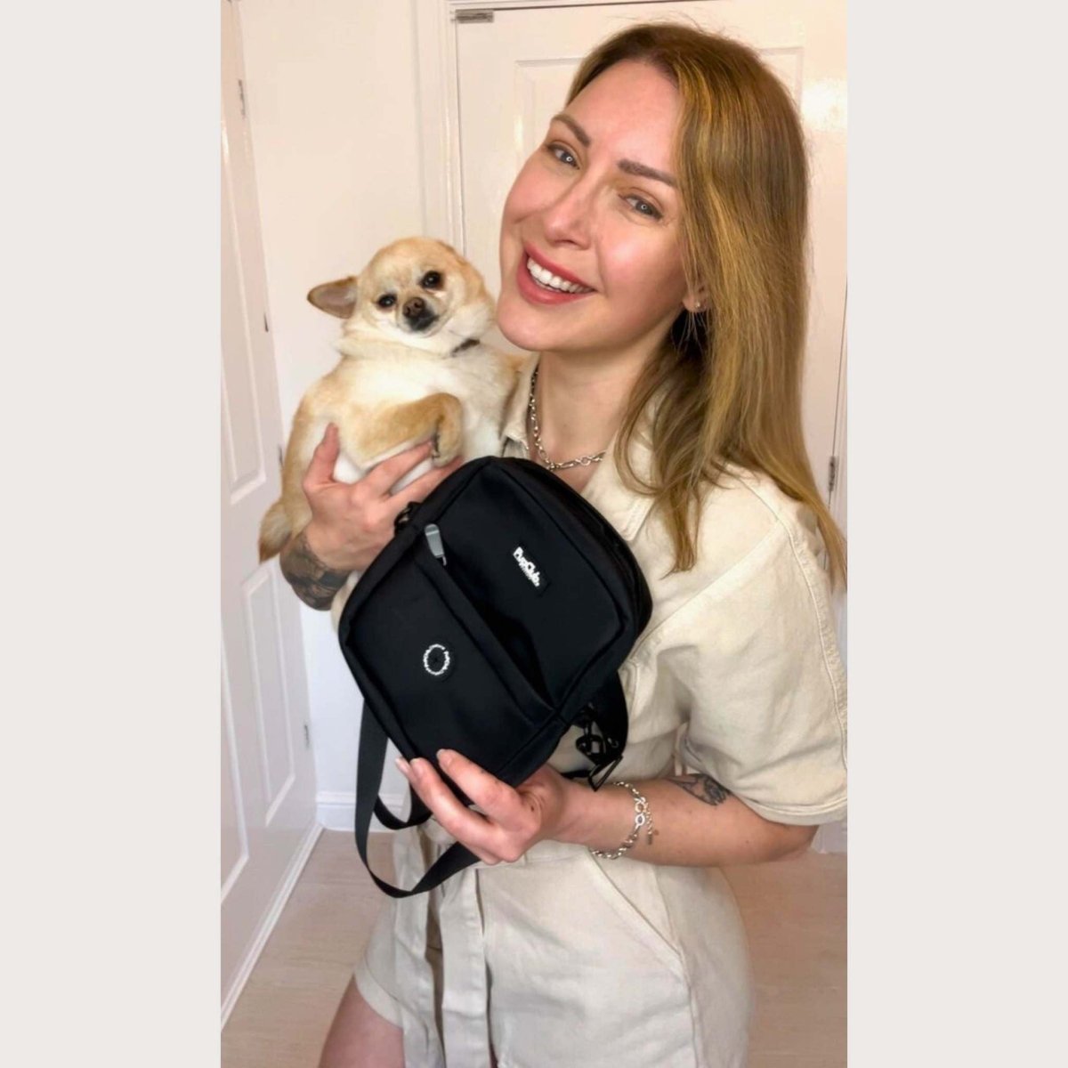 Mini Dog Walking Bag - Black - Hobbster