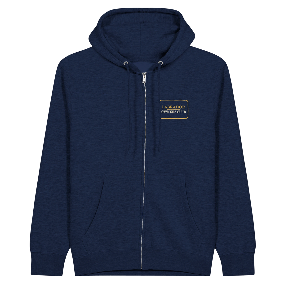 Labrador Owners Club men's zip hoodie in Navy