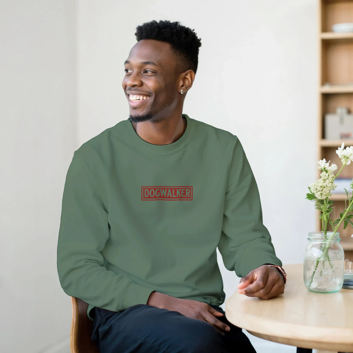 Dogwalker Men's Crewneck Sweatshirt - Hobbster