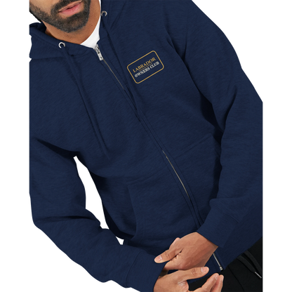 Labrador Owners Club men's zip hoodie in Navy