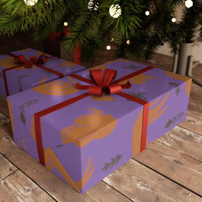 Gift Wrapping Paper Sheets with Multiple Rhodesian Ridgeback Design [Purple] - Hobbster