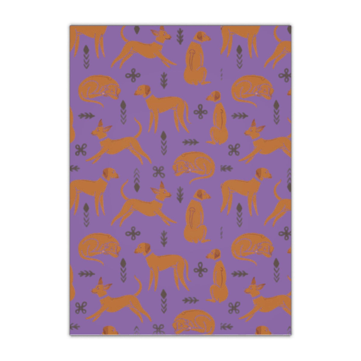 Gift Wrapping Paper Sheets with Multiple Rhodesian Ridgeback Design [Purple] - Hobbster