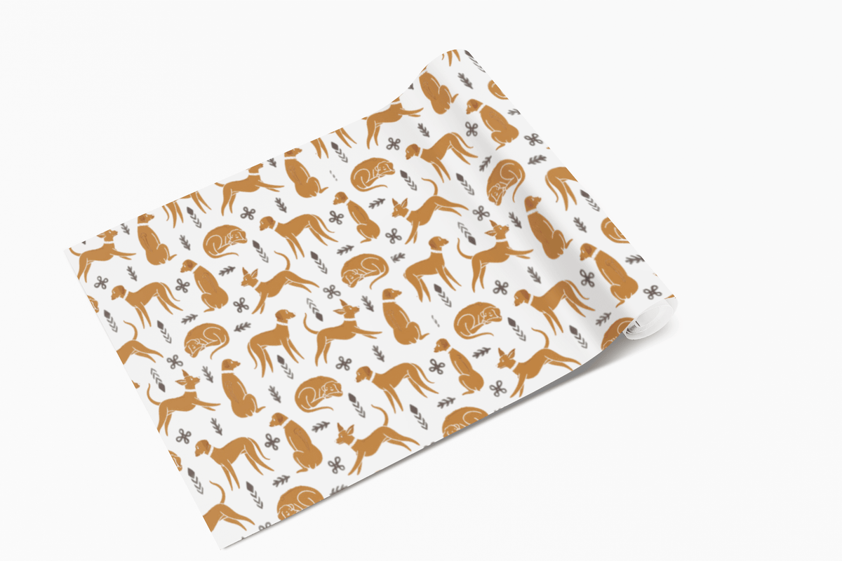 Gift Wrapping Paper Sheets with Multiple Rhodesian Ridgeback Design - Hobbster