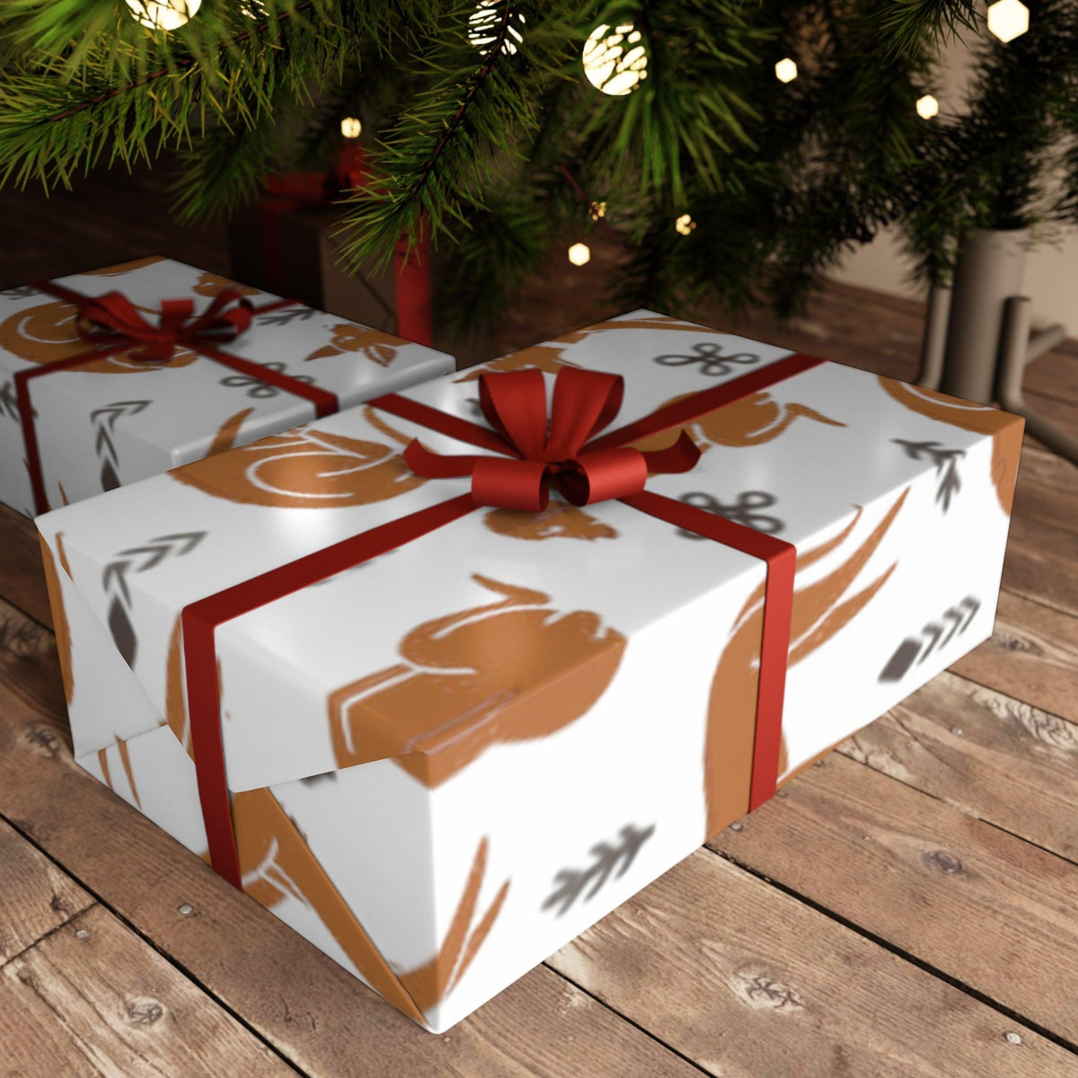 Gift Wrapping Paper Sheets with Multiple Rhodesian Ridgeback Design - Hobbster