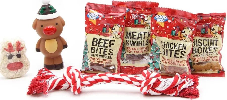 Good Boy Xmas Deluxe Dog Stocking Brown 150g - Hobbster