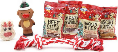 Good Boy Xmas Deluxe Dog Stocking Brown 150g - Hobbster
