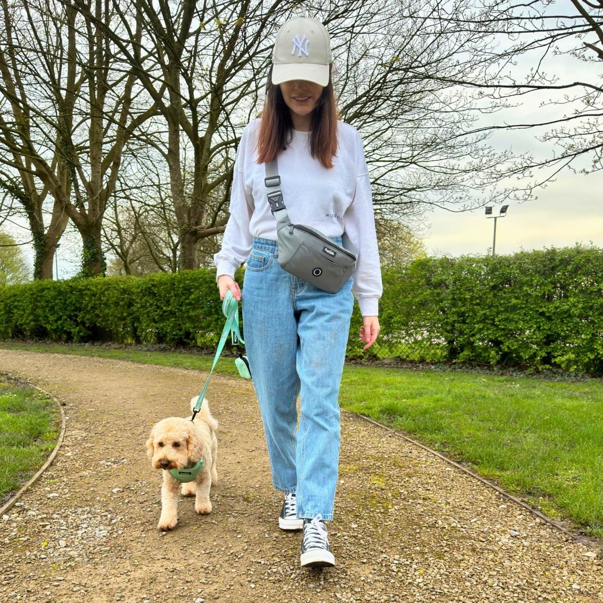 Dog Walking Bum Bag - Grey - Hobbster