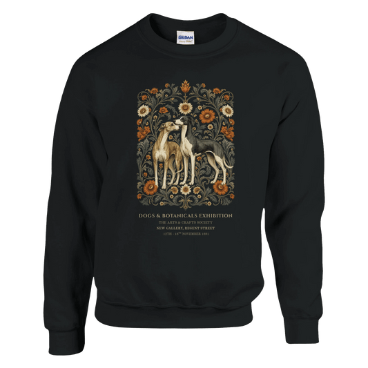 Greyhounds in Bloom Men's Crewneck Sweatshirt - Hobbster