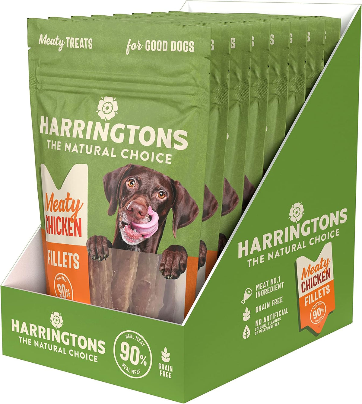 Harringtons Natural Choice Meaty Chicken Fillets Treats [8x70g] - Hobbster