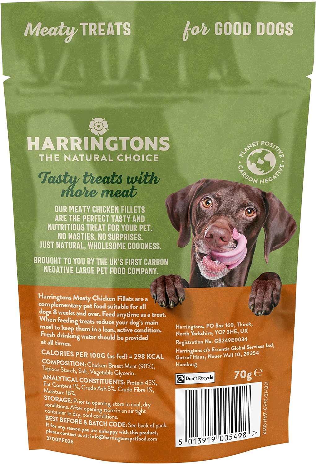 Harringtons Natural Choice Meaty Chicken Fillets Treats [8x70g] - Hobbster